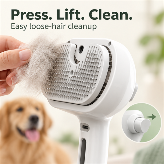 Waggory Mist Grooming Brush for Dogs – Self-Cleaning Slicker Brush