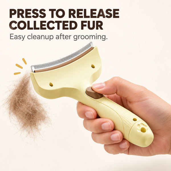 Waggory Self-Cleaning Deshedding Comb for Cats & Dogs