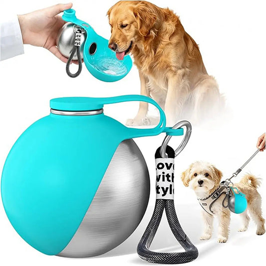 Portable Dog Water Bottle, 285ml Foldable Pet Travel Water Dispenser