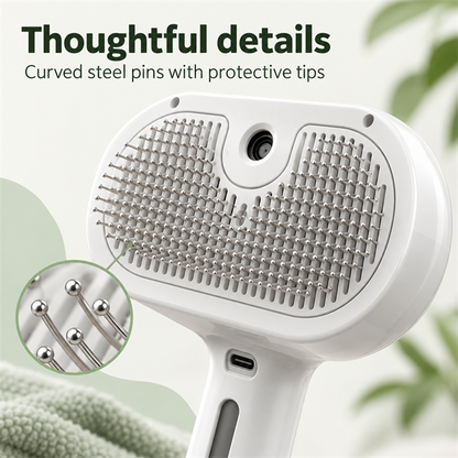 Waggory Mist Grooming Brush for Dogs – Self-Cleaning Slicker Brush
