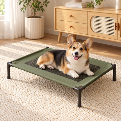 Waggory Elevated Dog Bed – Breathable Mesh Pet Cot