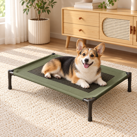 Waggory Elevated Dog Bed – Breathable Mesh Pet Cot