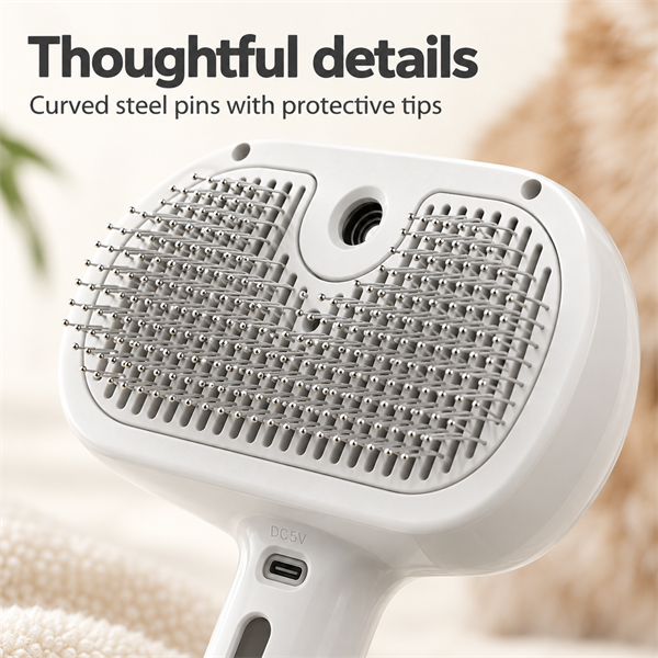 Waggory Mist Grooming Brush for Cats – Self-Cleaning Slicker Brush