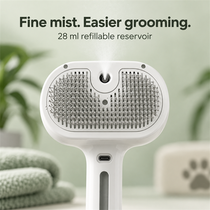 Waggory Mist Grooming Brush for Cats – Self-Cleaning Slicker Brush