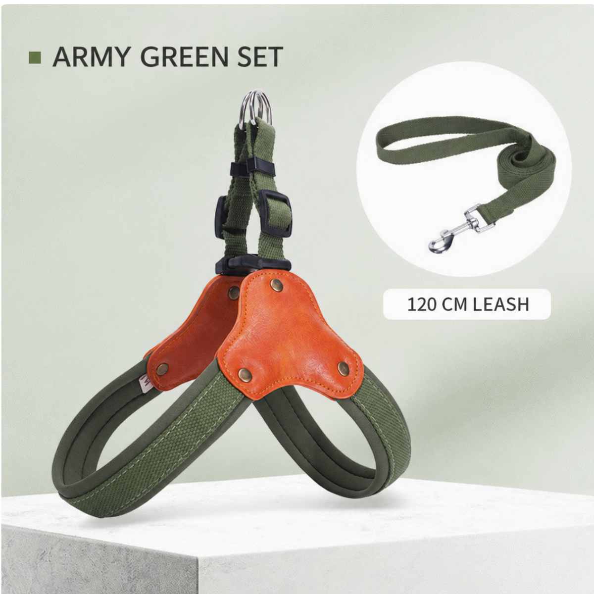 Dog Harness with Leash Set, No Pull Adjustable Reflective Step-in Puppy Harness with Thickened Padded Vest for Extra-Small/Small Medium Dogs